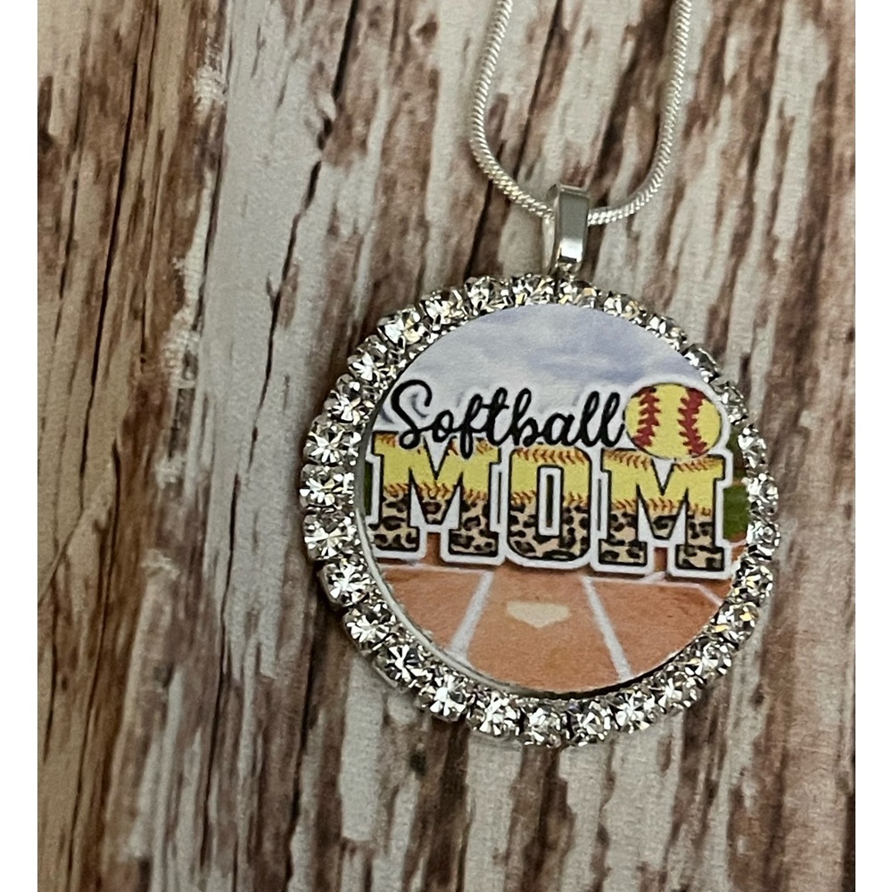 Softball mom necklace